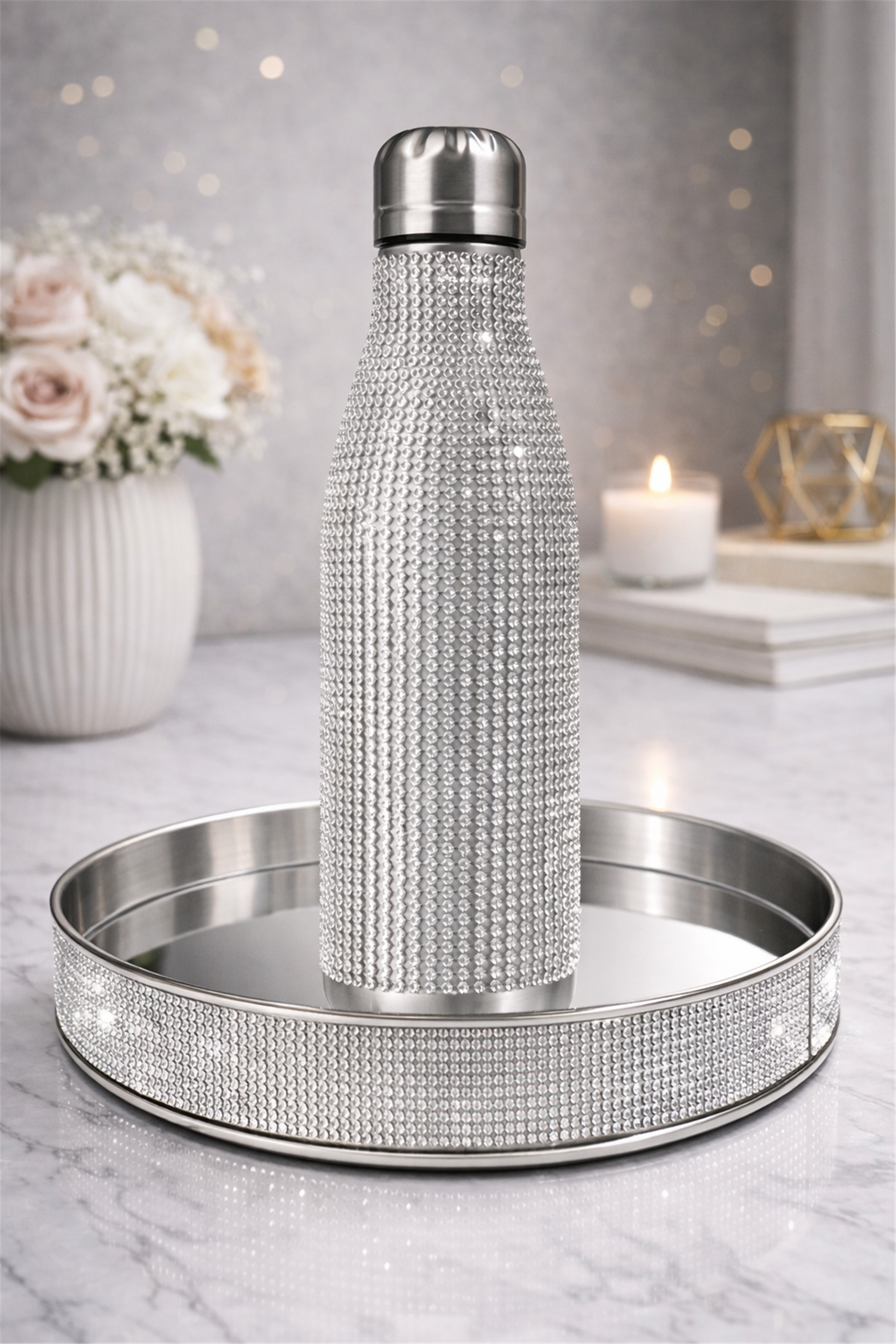 Taş Detaylı Dekoratif Termos