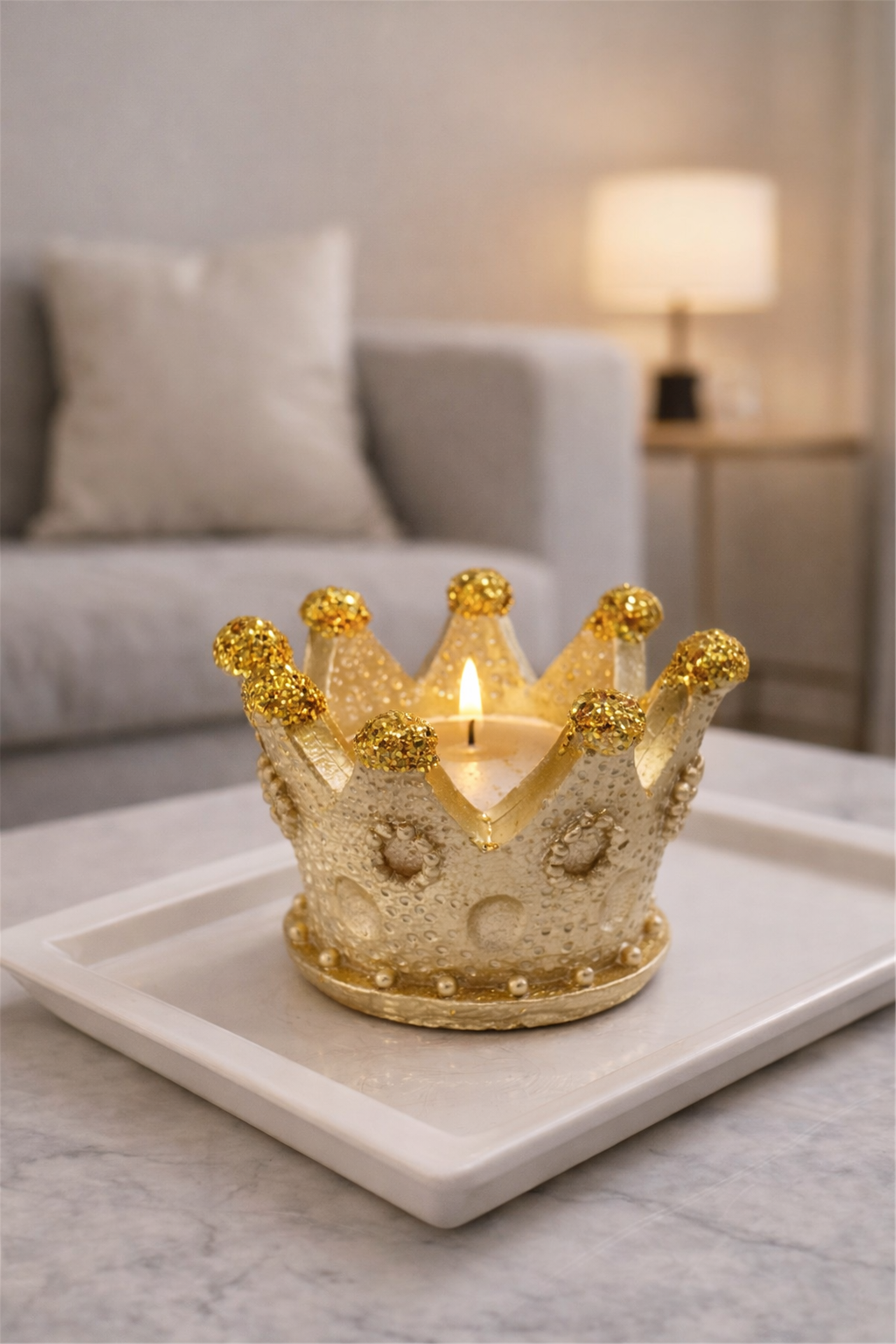 Crown-Shaped Decorative Candle