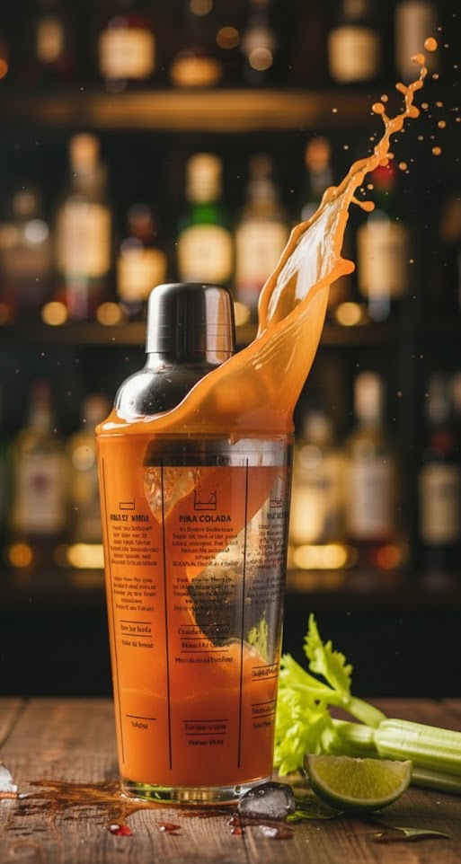 Ölçü Çizgili Cam Kokteyl Shaker