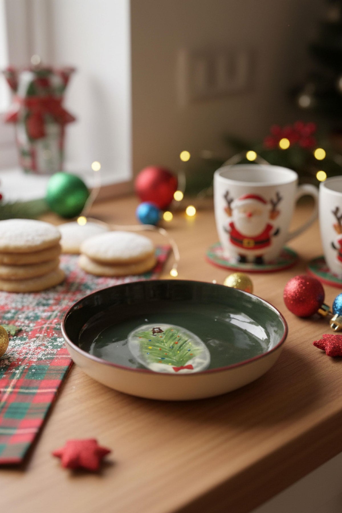 Yeşil Noel Ağacı Seramik Tabak