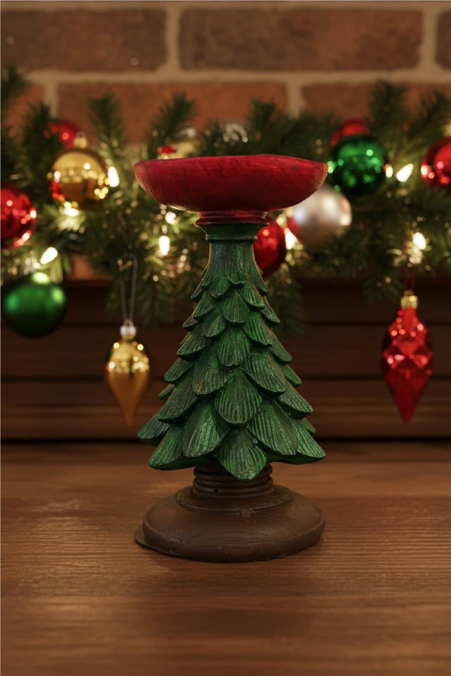 Ceramic Christmas Tree Shaped Candle Holder