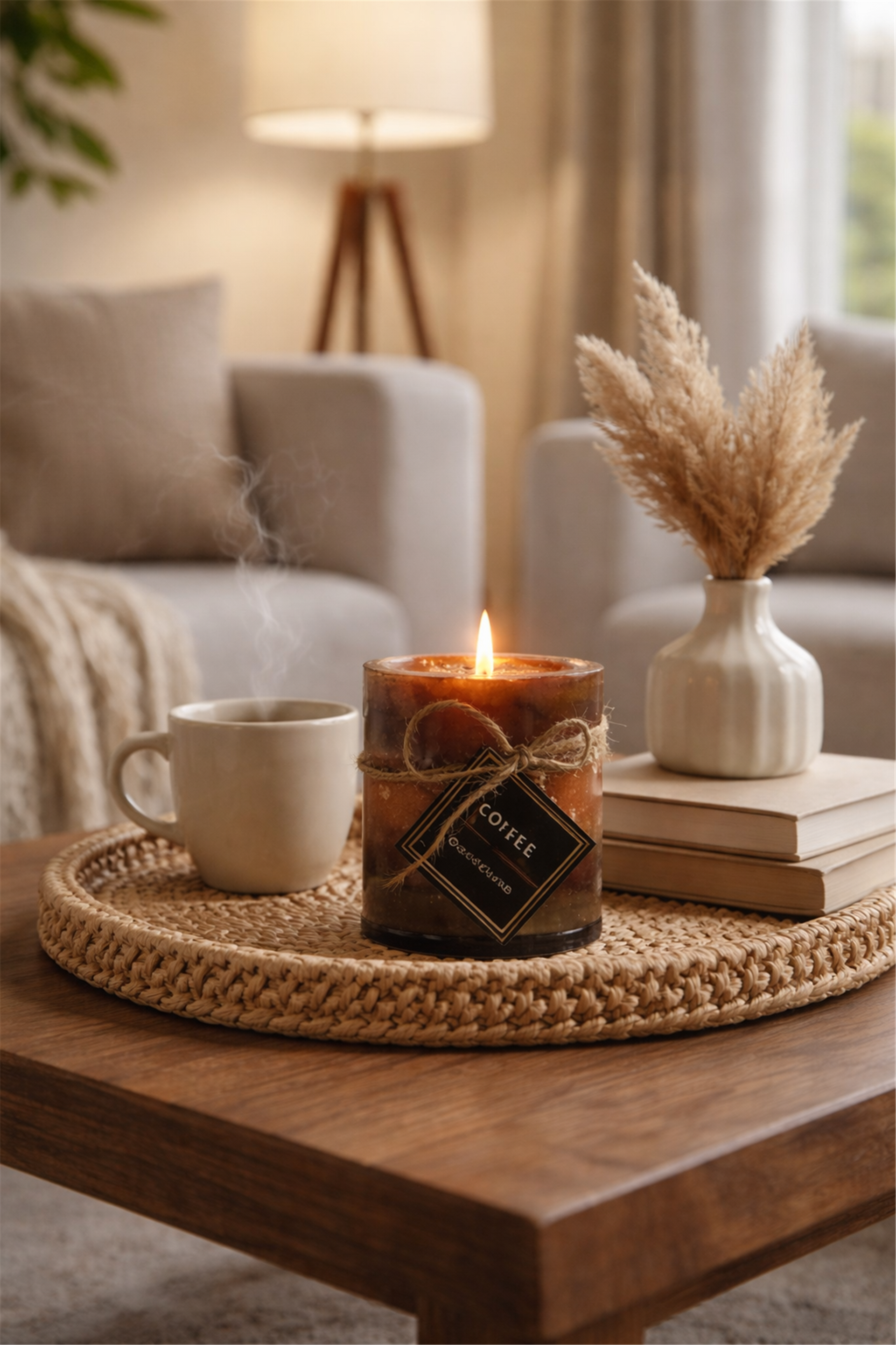 Coffee Scented Pillar Candle