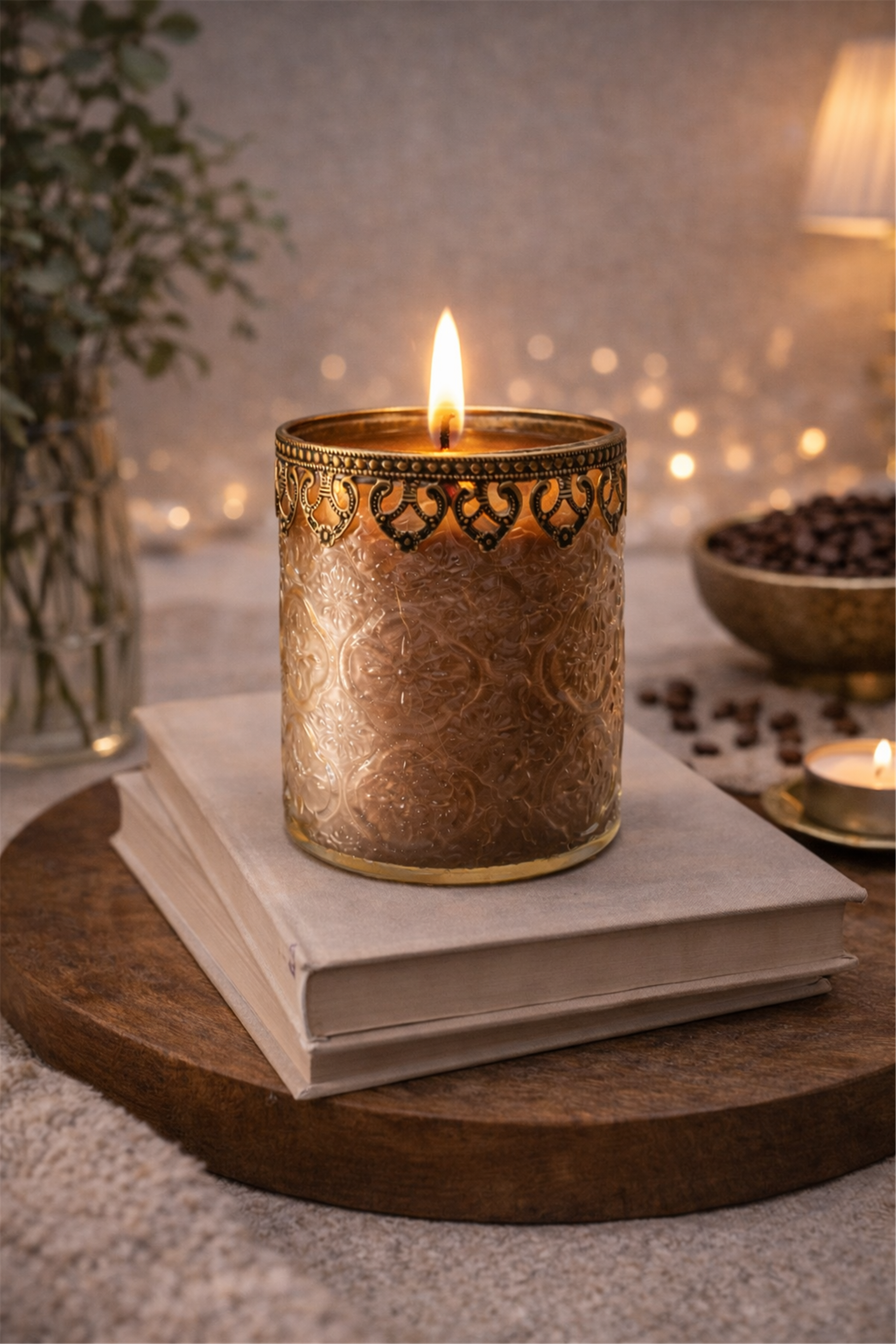Vintage Glass Candle Holder