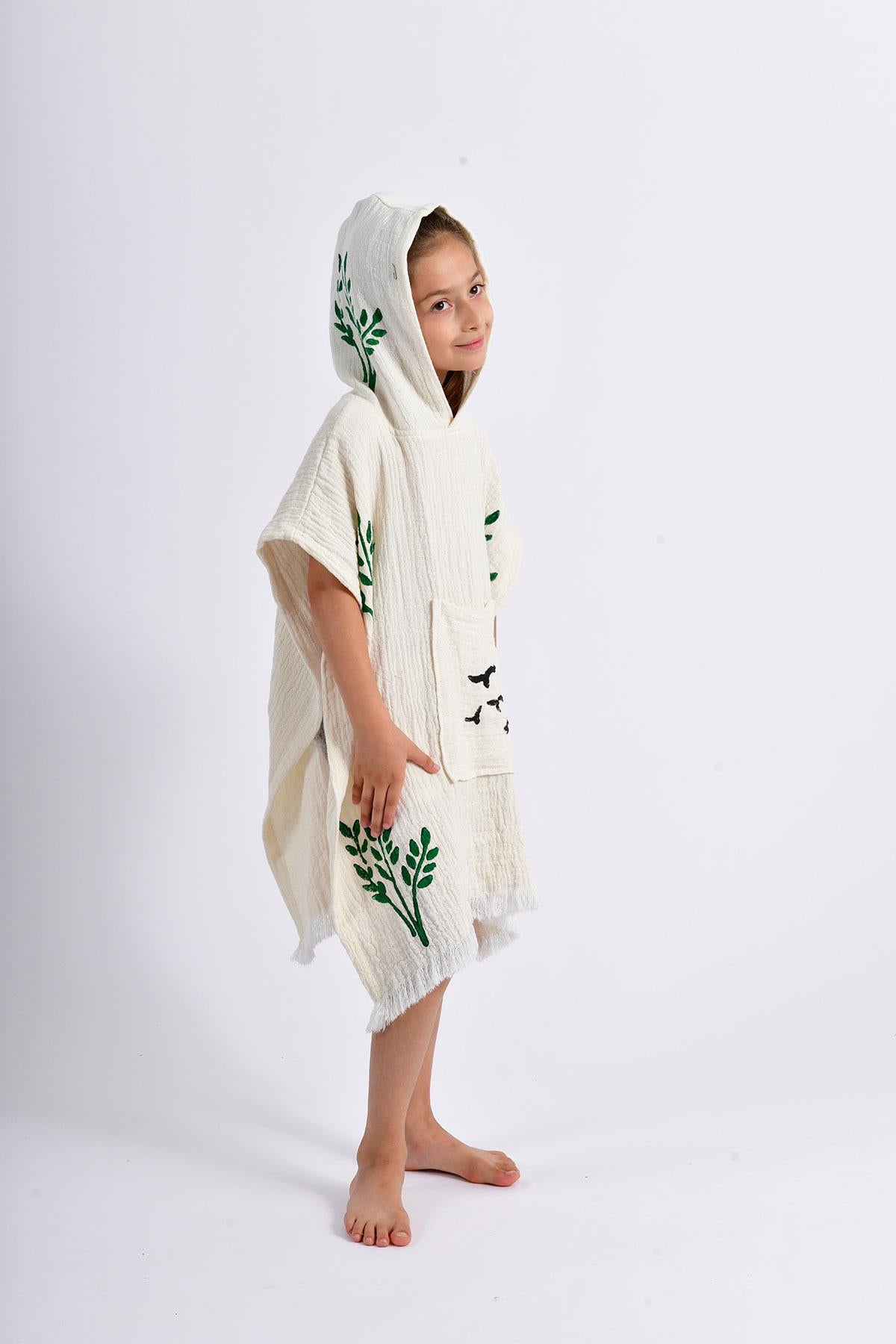 Sunset Spirit Mother Child Kimono Poncho Set