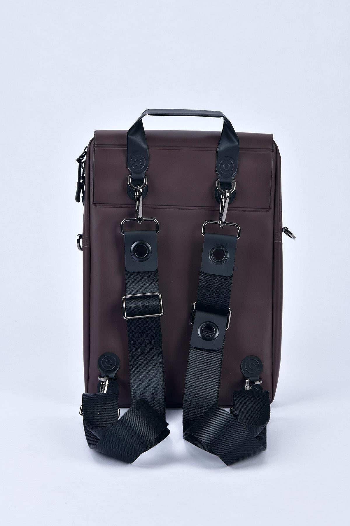 Mocha (Brown) Structured Backpack