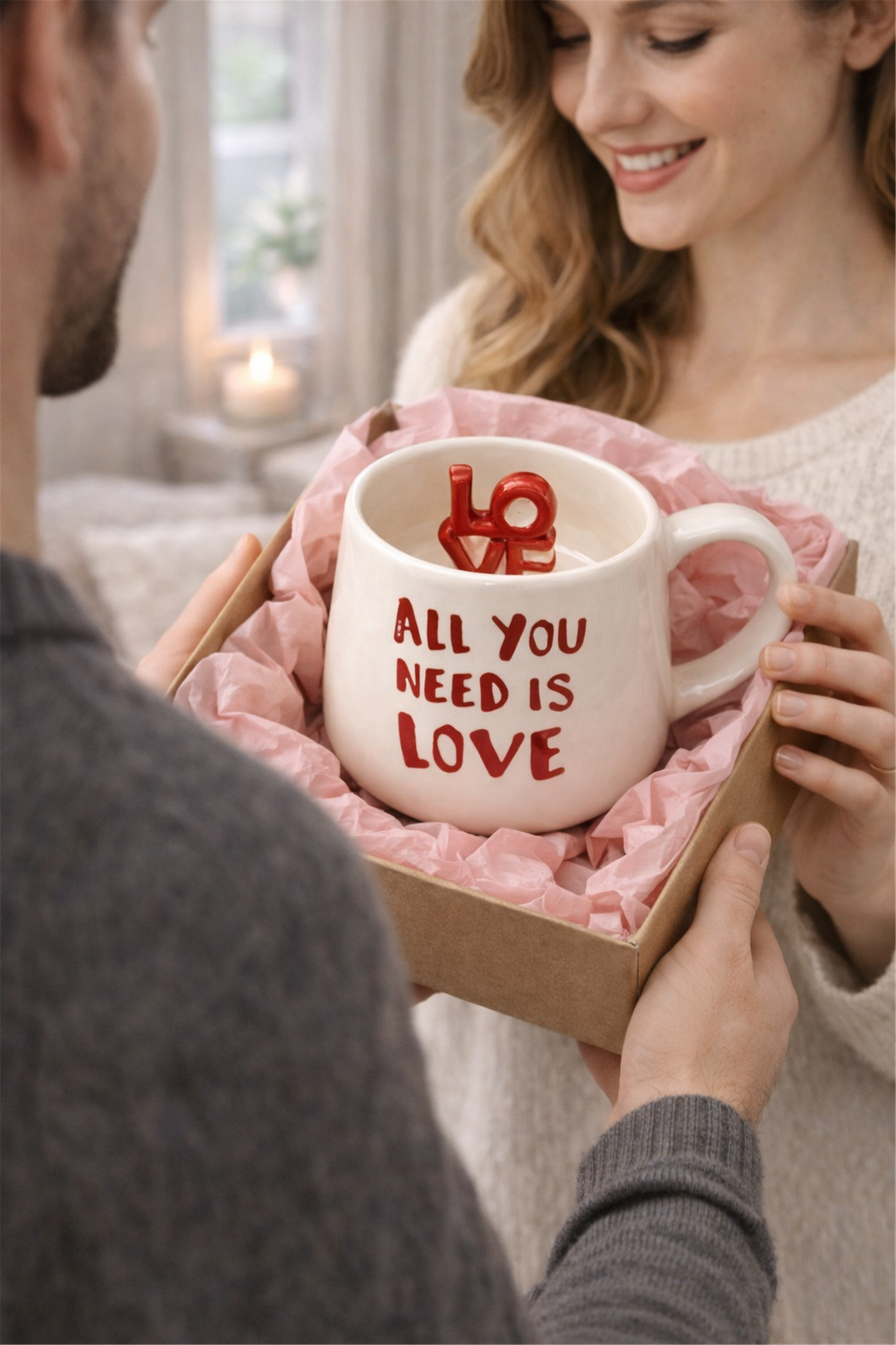 Love Yazılı Seramik Kupa