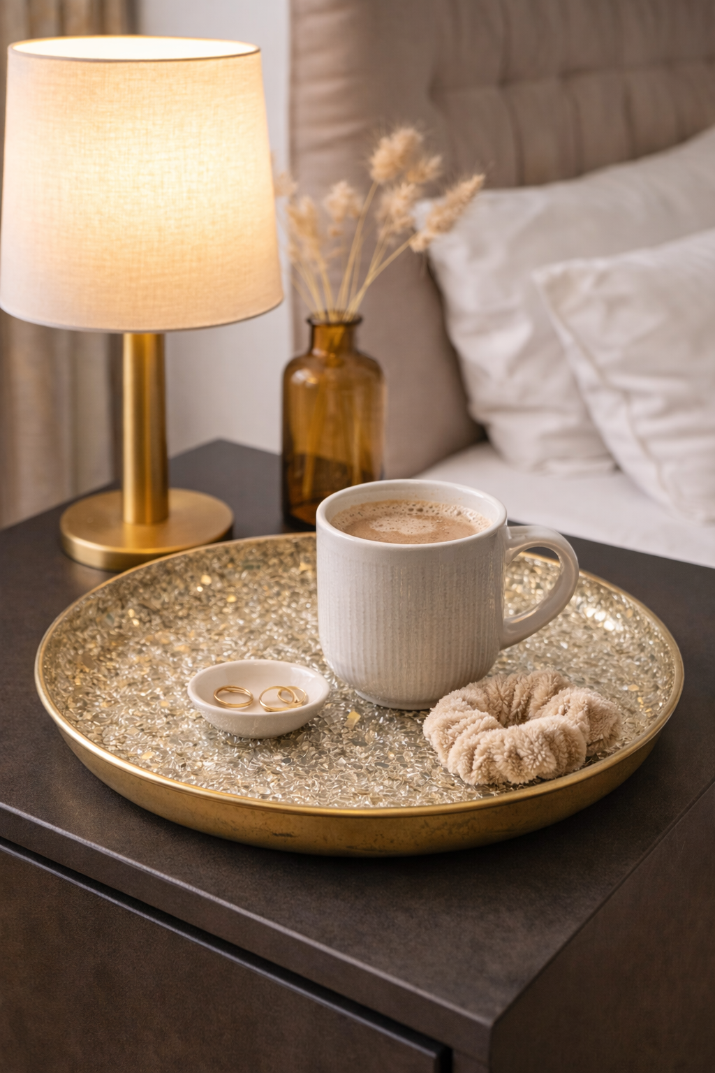 Metal İçi Simli Tepsi