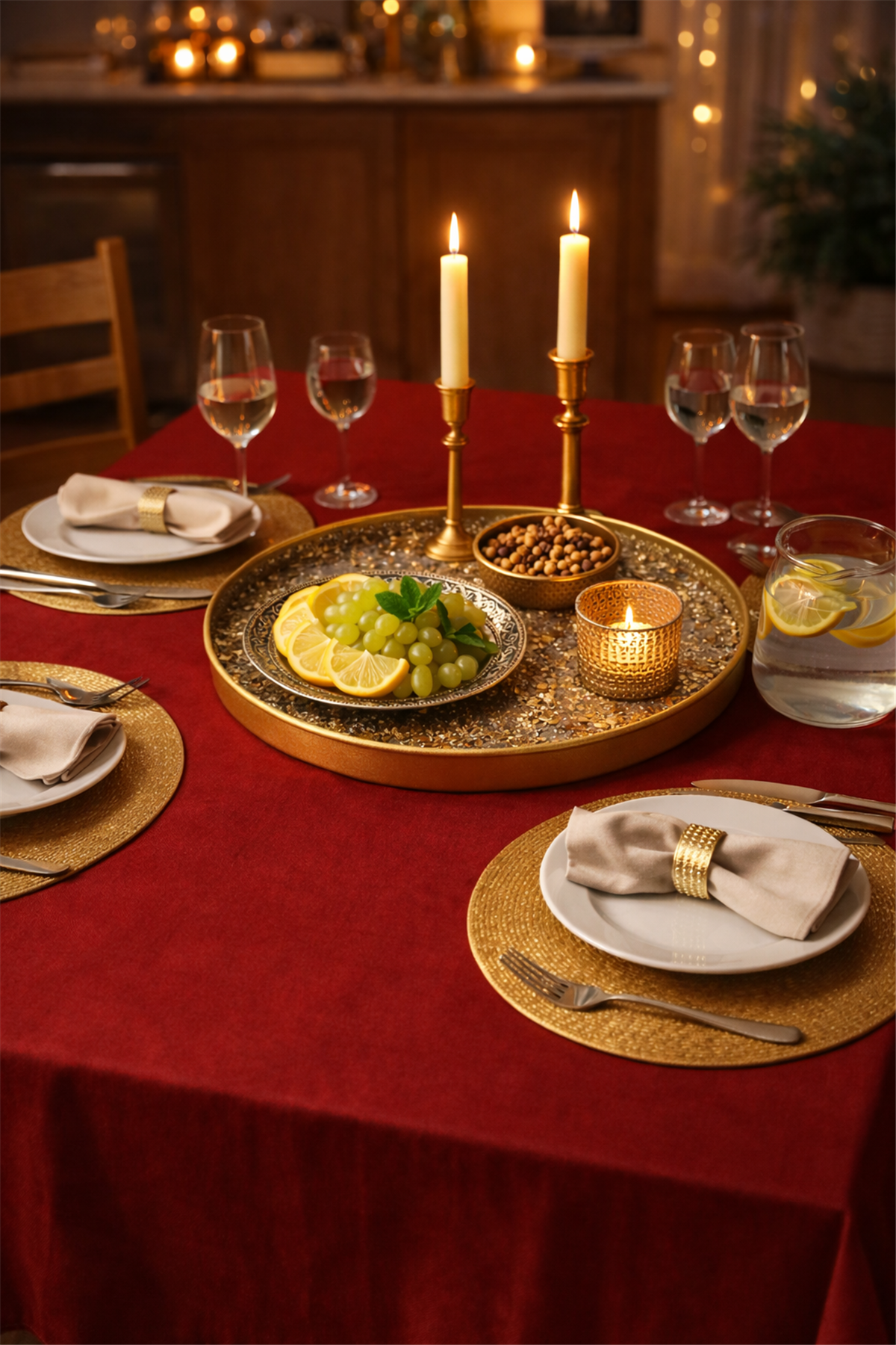 Burgundy Tablecloth