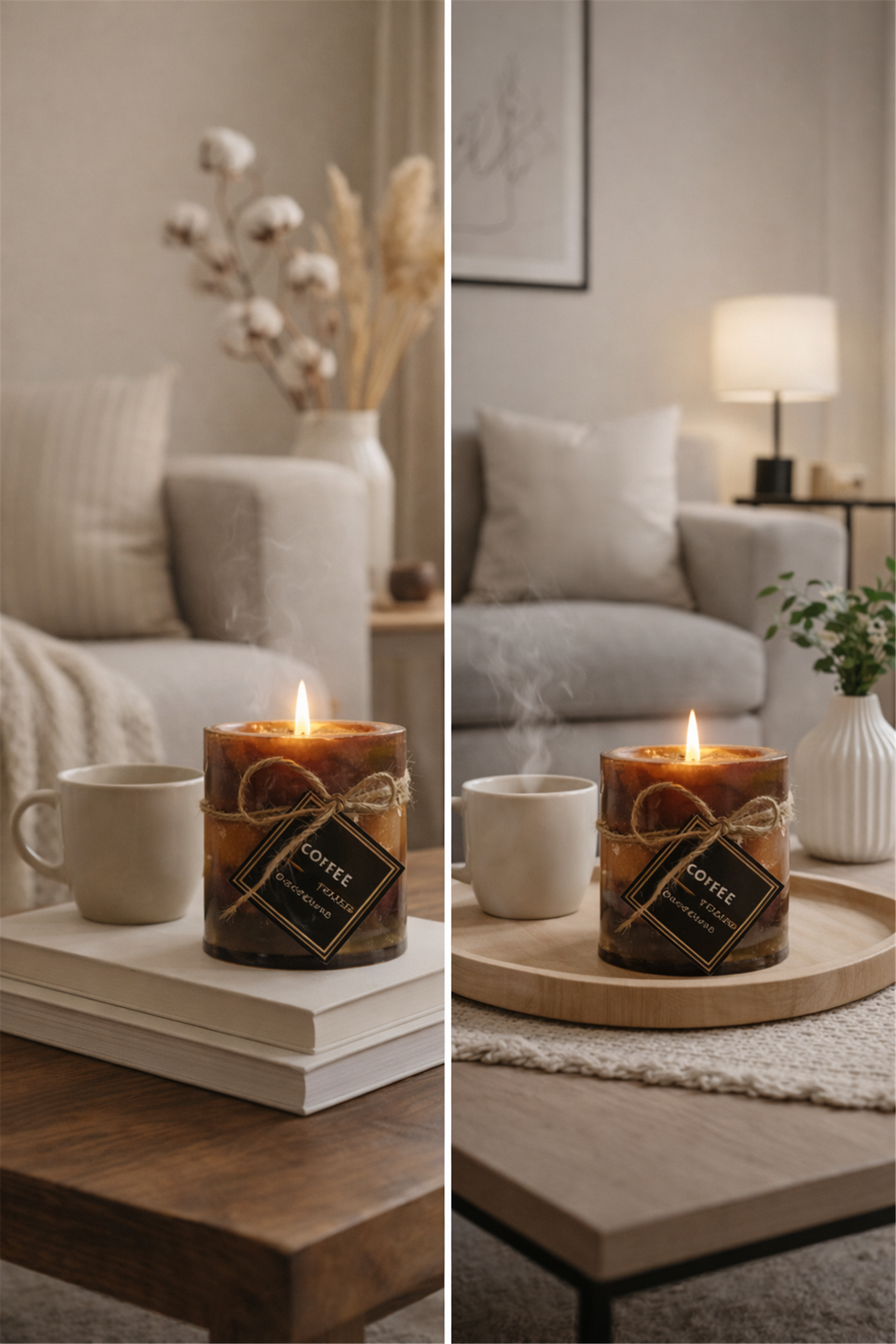 Coffee Scented Pillar Candle