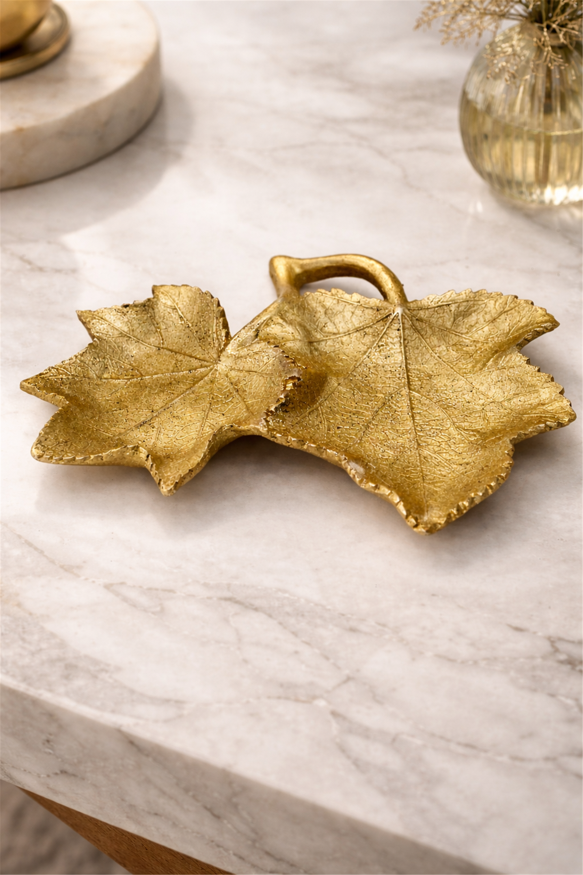 Leaf-Shaped Decorative Tray