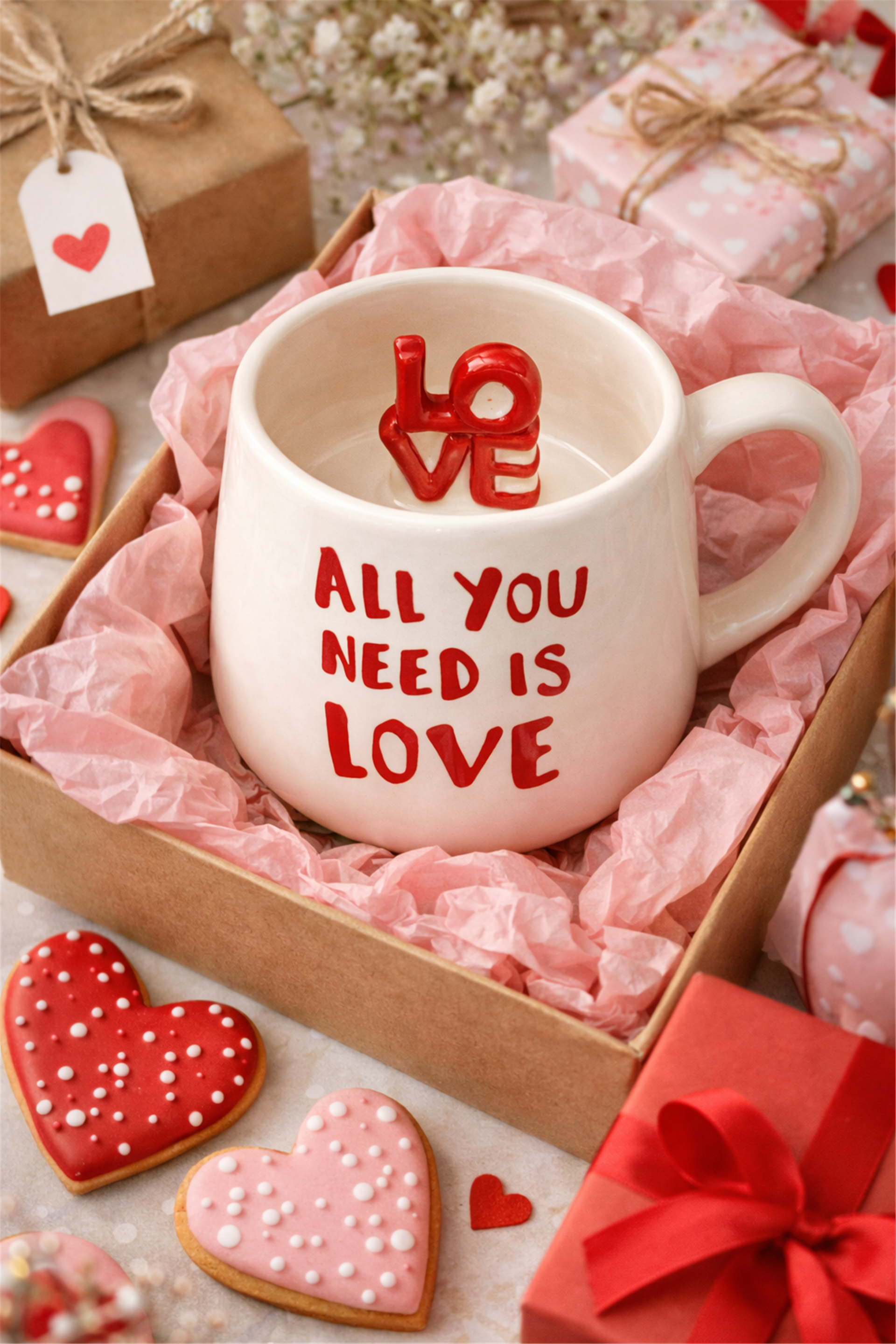 Love Yazılı Seramik Kupa