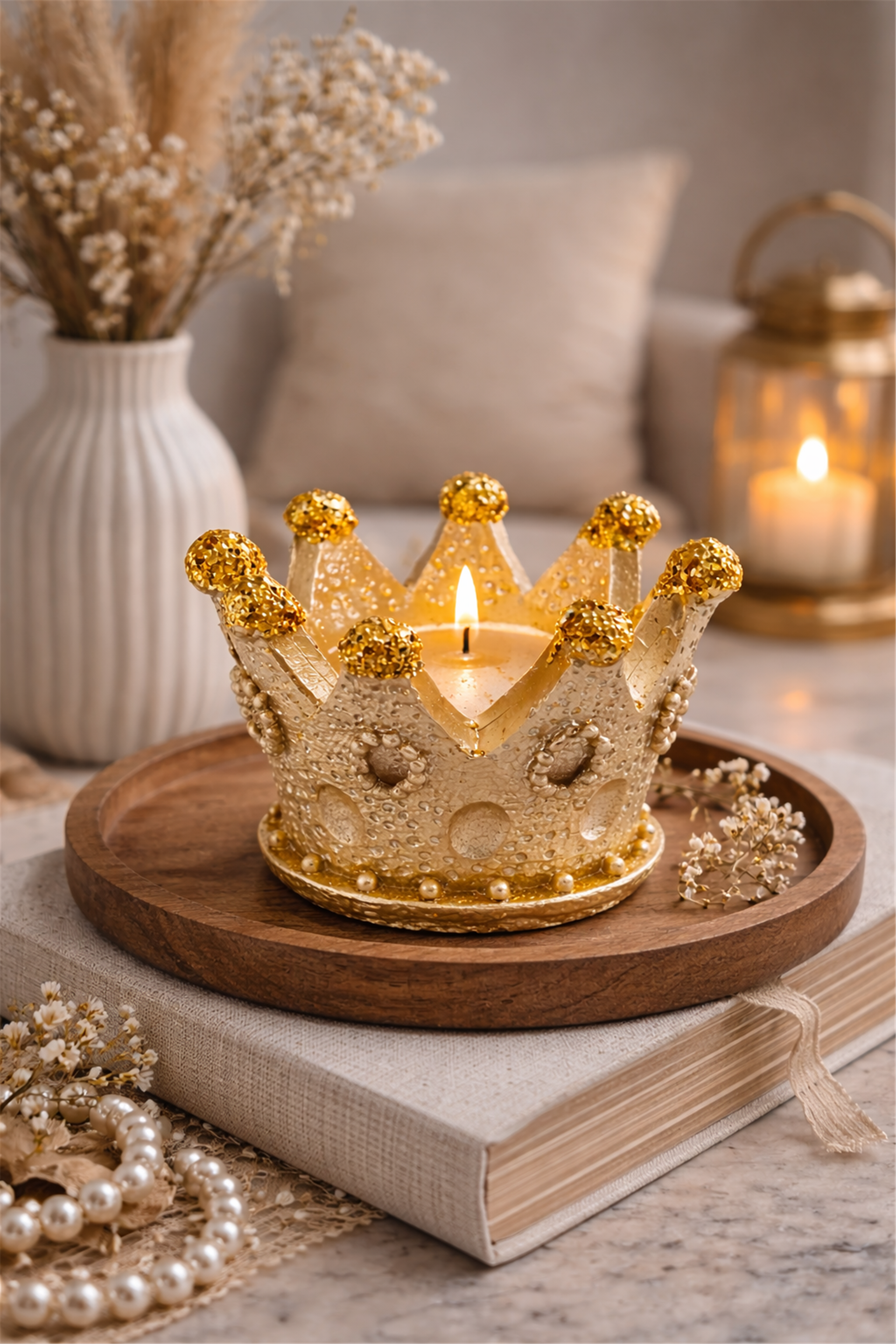 Crown-Shaped Decorative Candle