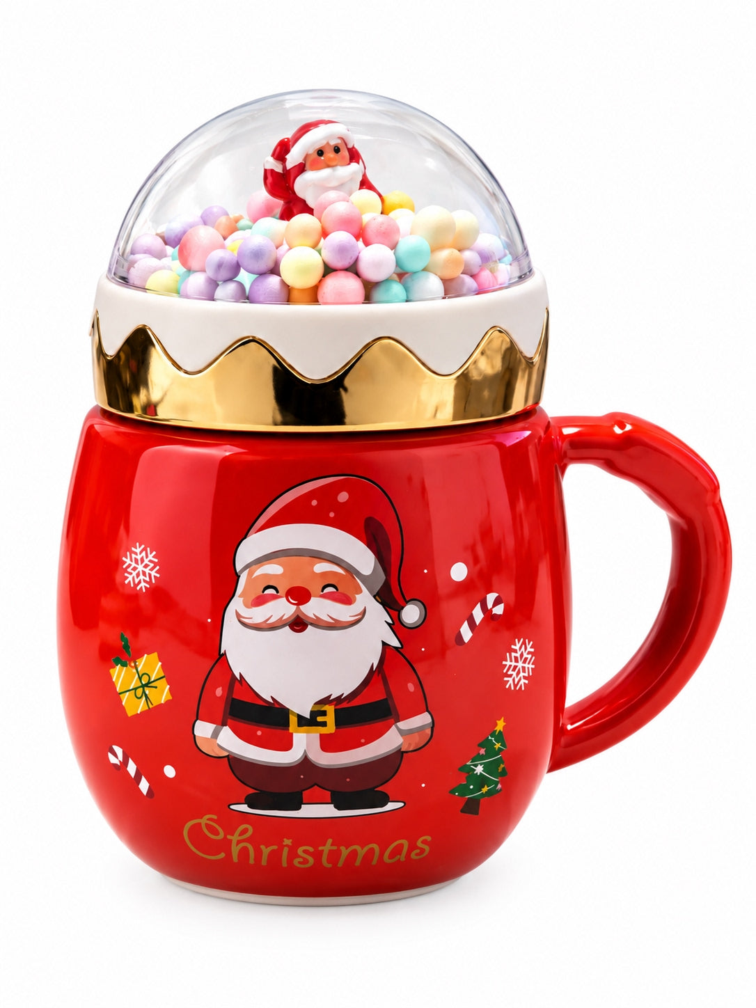 Santa's Magical Snow Globe – Kar Küresi Kapaklı Noel Baba Yılbaşı Kupası